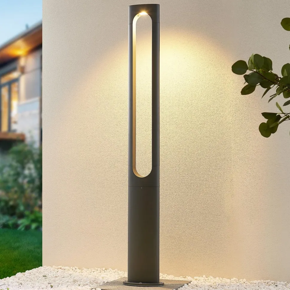 Lucande Dovino LED-lyktestolpe, 150 cm