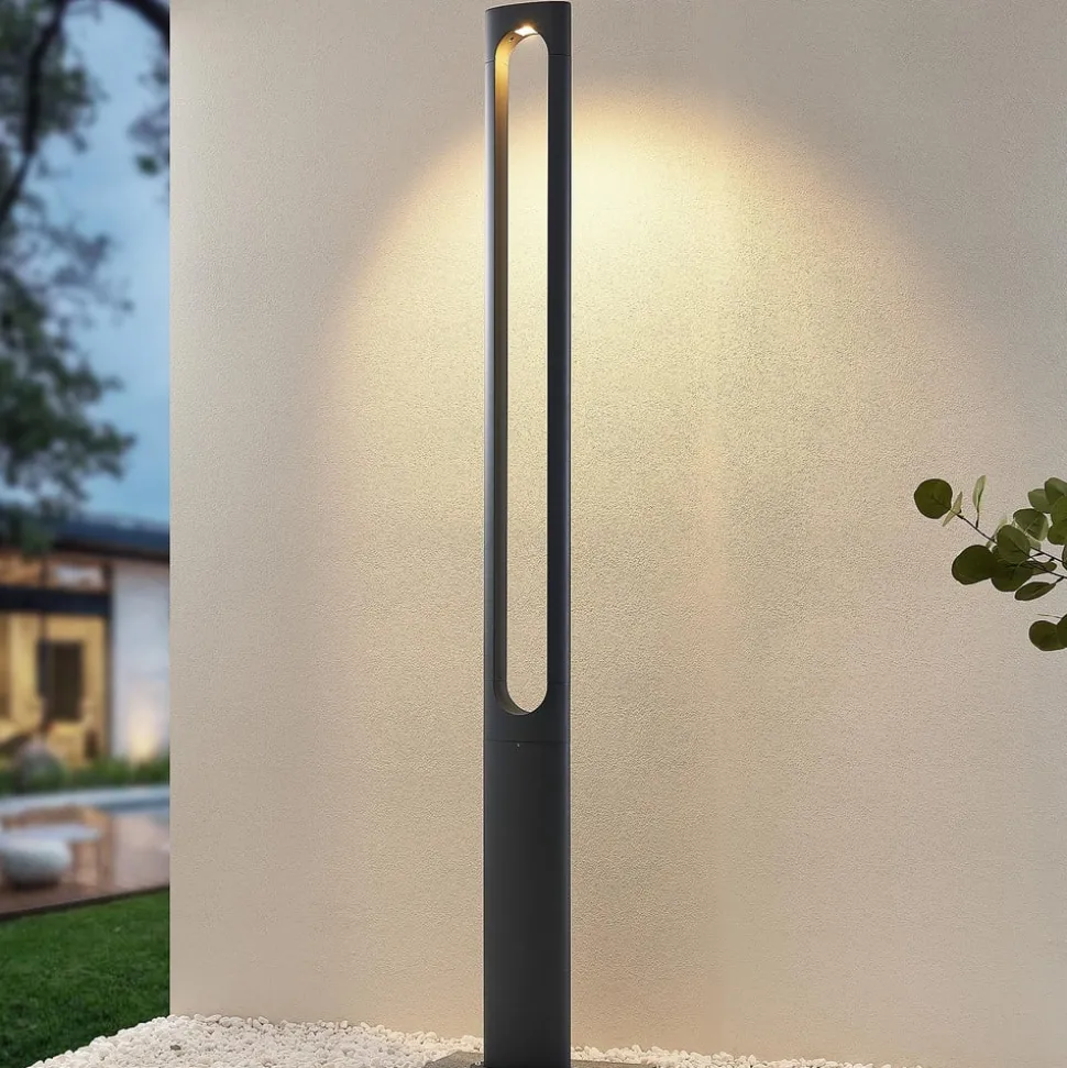 Lucande Dovino LED-lyktestolpe, 200 cm