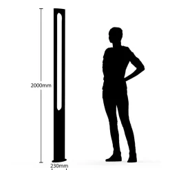 Lucande Dovino LED-lyktestolpe, 200 cm