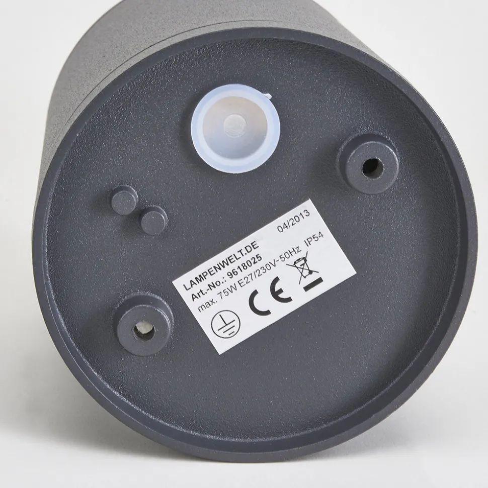 Lucande downlight Minna, antrasitt, 14 cm, IP54, E27