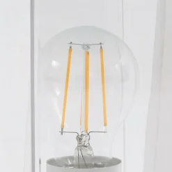 Lucande Dunia sokkellampe, hvit, metall, 24 cm, E27, IP54