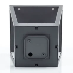 Lucande Dunia sokkellampe, antrasitt, metall, 24 cm, IP54