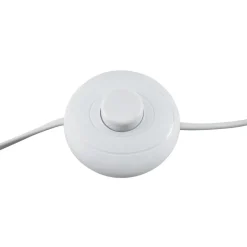 Lucande Ellorin gulvlampe, hvit, tre, Ø 47,5 cm, E27