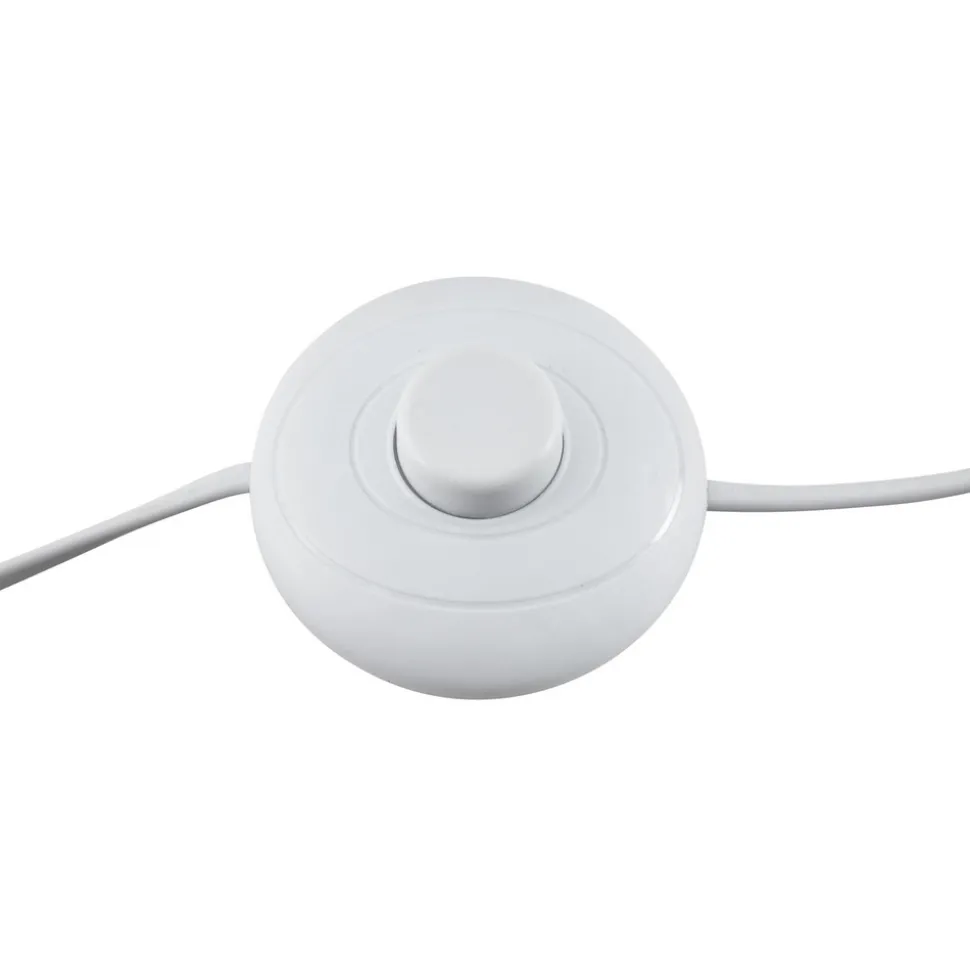 Lucande Ellorin gulvlampe, hvit, tre, Ø 47,5 cm, E27