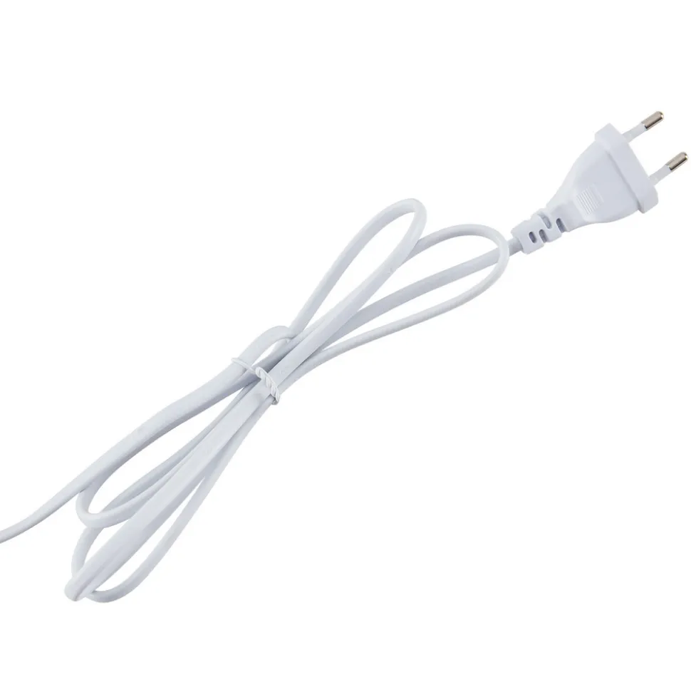 Lucande Ellorin gulvlampe, hvit, tre, Ø 47,5 cm, E27