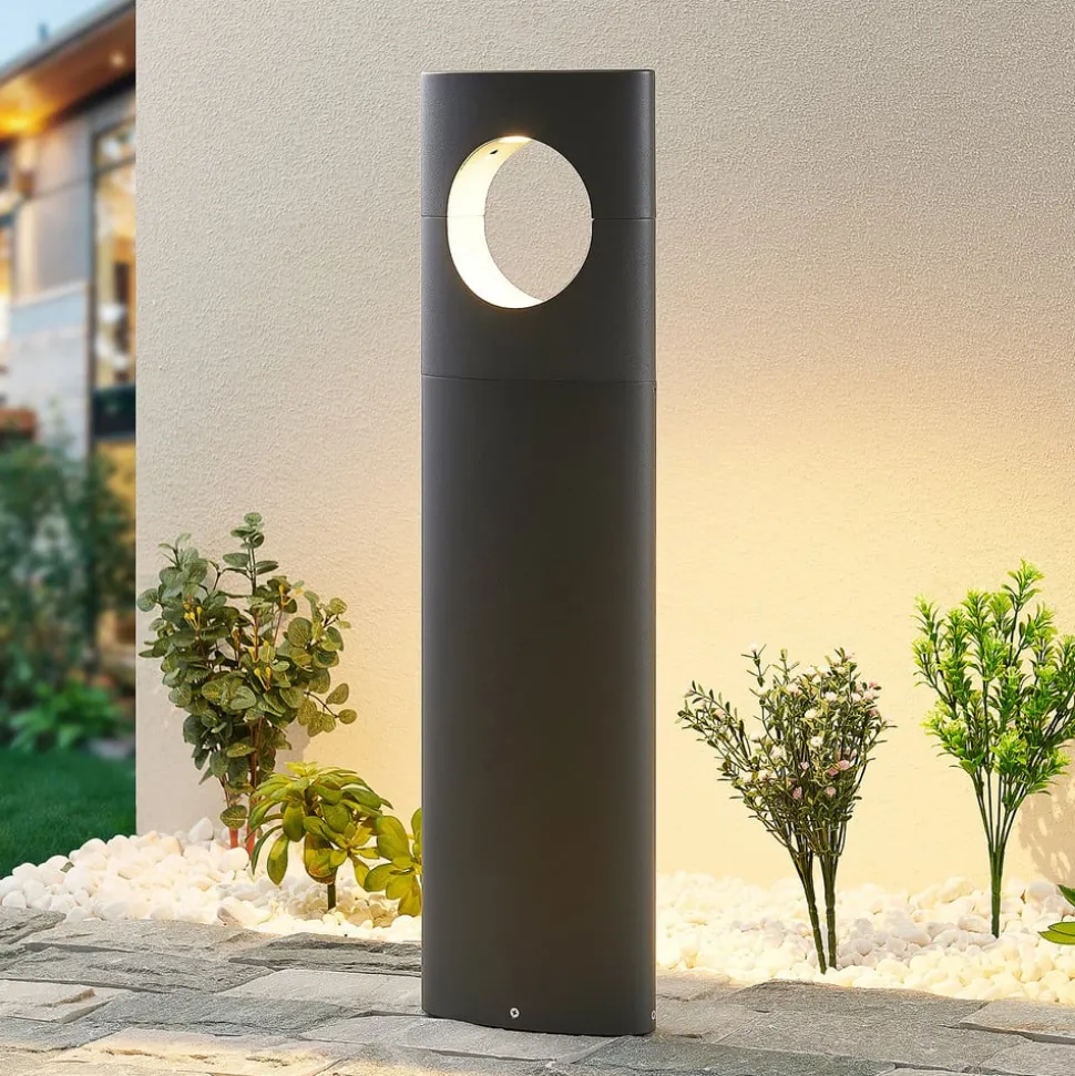 Lucande Forama LED-gatelampe, mørkegrå