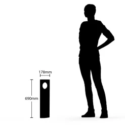 Lucande Forama LED-gatelampe, mørkegrå