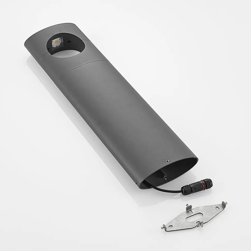 Lucande Forama LED-gatelampe, mørkegrå