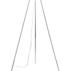 Lucande Gulvlampe Diborah, røykgrå, glass, 150 cm, G9