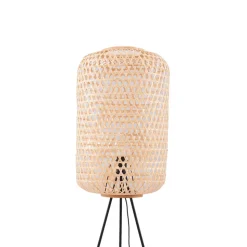 Lucande gulvlampe Jorick, bambus, stativ, høyde 166 cm