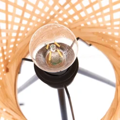 Lucande gulvlampe Jorick, bambus, stativ, høyde 166 cm