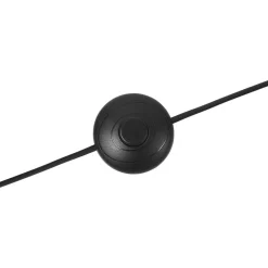 Lucande Gulvlampe Juneta, 75 cm, brun, tre, tekstil