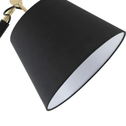 Lucande gulvlampe Marvaine, svart/gullfarget, justerbar