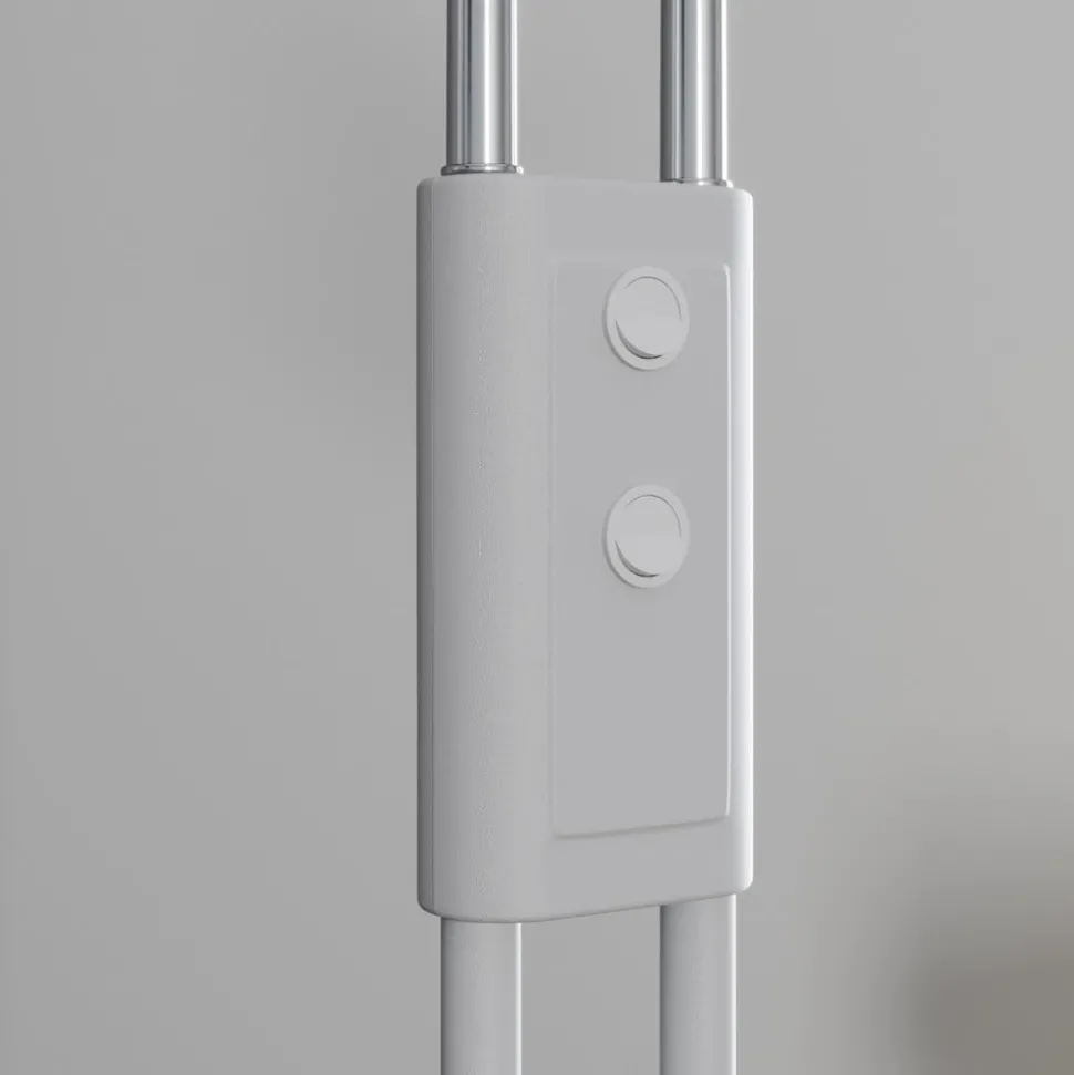 Lucande gulvlampe Medira, hvit, 2 lyskilder, justerbar, GU10