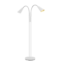 Lucande gulvlampe Medira, hvit, 2 lyskilder, justerbar, GU10