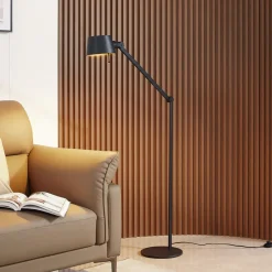 Lucande gulvlampe Silka, høyde 173 cm, svart, metall