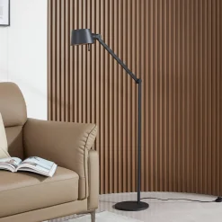 Lucande gulvlampe Silka, høyde 173 cm, svart, metall