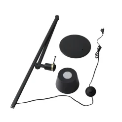 Lucande gulvlampe Silka, høyde 173 cm, svart, metall