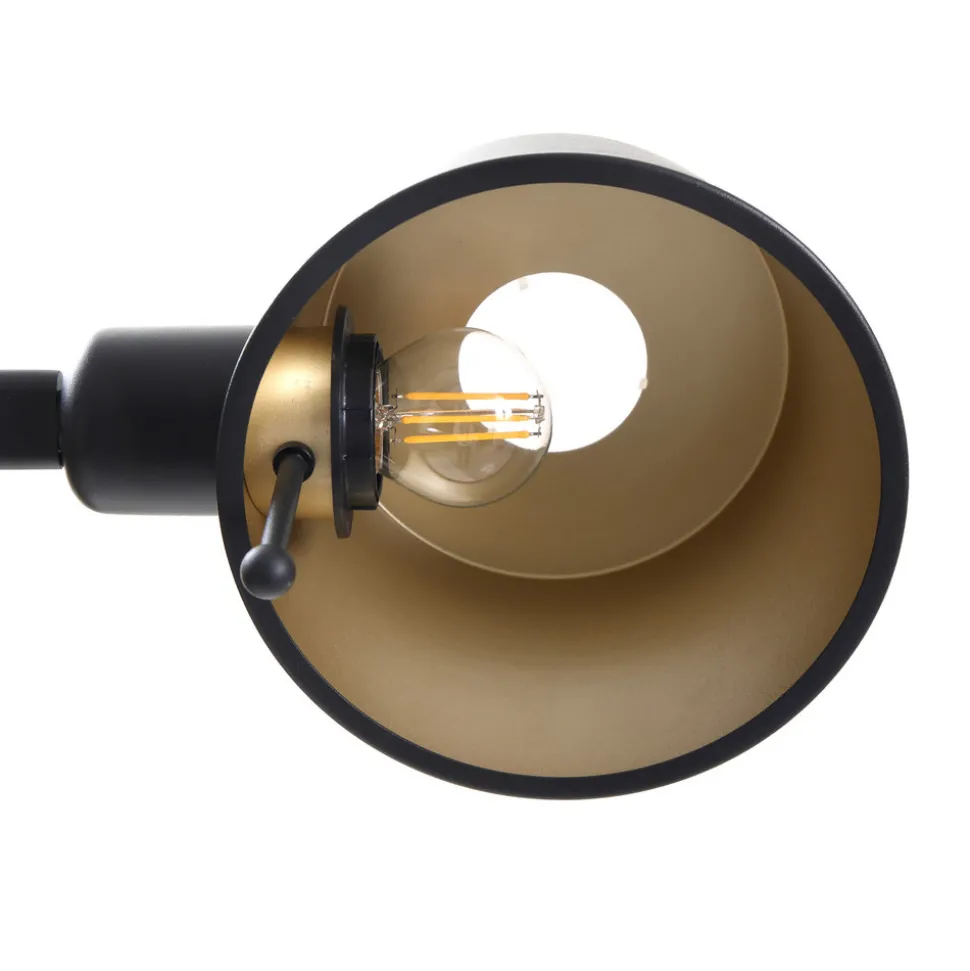 Lucande gulvlampe Silka, høyde 216 cm, svart, metall