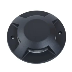 Lucande gulv-spotlight med LED Jeffrey, svart, 4 lyskilder, Ø 20 cm