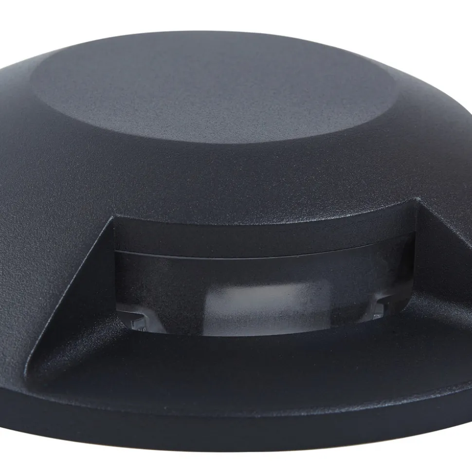 Lucande gulv-spotlight med LED Jeffrey, svart, 4 lyskilder, Ø 20 cm