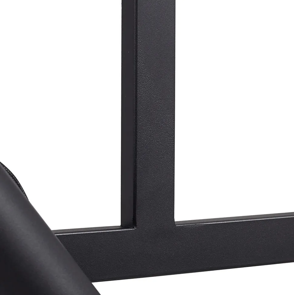 Lucande hengelampe Lysias, svart, metall, lengde 120 cm