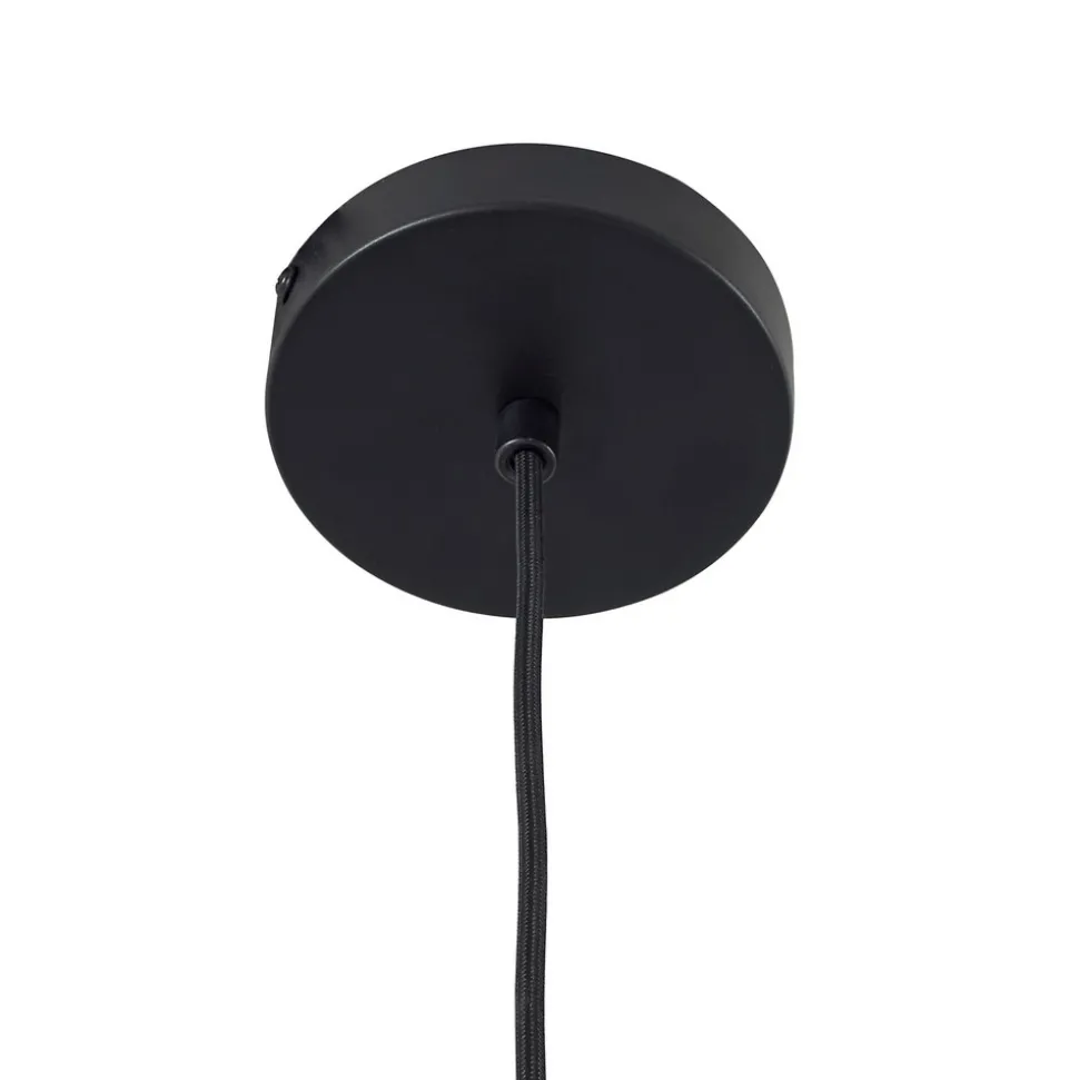 Lucande hengelampe Lysias, svart, metall, lengde 120 cm