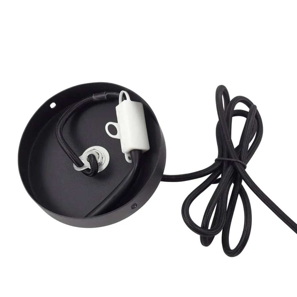 Lucande hengelampe Lysias, svart, metall, lengde 120 cm