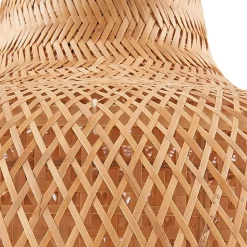 Lucande hengelampe Rasmina, bambus, Ø 50 cm, 1 lyskilde