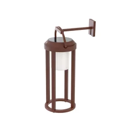 Lucande 2-i-1 LED-vegglampe Tilena, rust, rund, aluminium