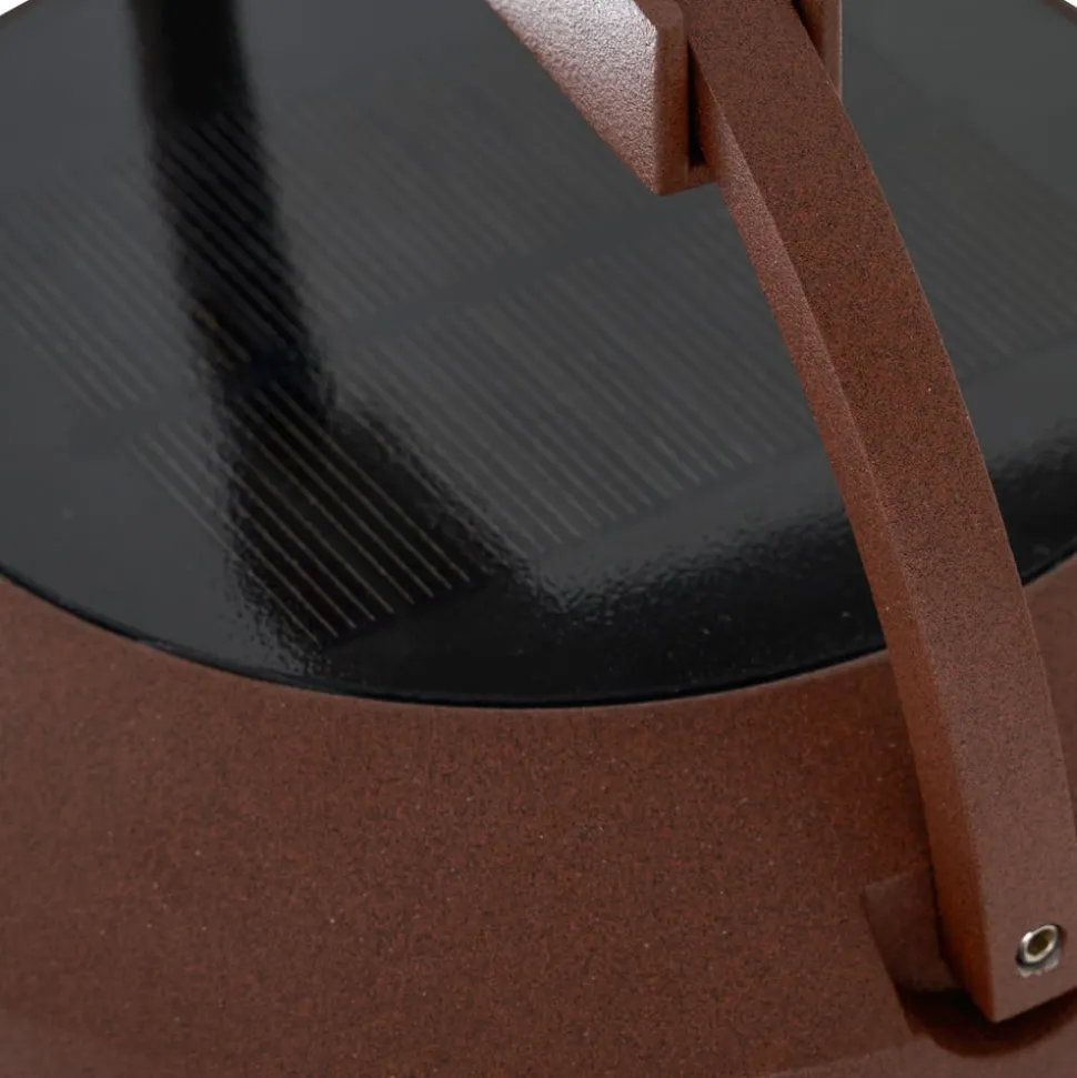 Lucande 2-i-1 LED-vegglampe Tilena, rust, rund, aluminium