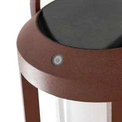 Lucande 2-i-1 LED-vegglampe Tilena, rust, rund, aluminium