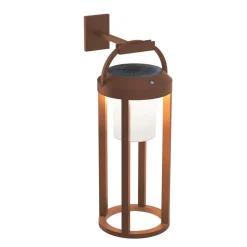 Lucande 2-i-1 LED-vegglampe Tilena, rust, rund, aluminium