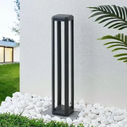 Lucande LED-gatelampe Fery, antrasitt, metall, 80 cm, IP65