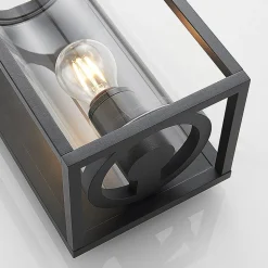 Lucande utendørs vegglampe Brienne, 30 cm, antrasitt, metall