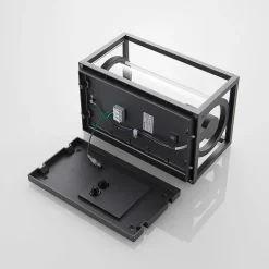 Lucande utendørs vegglampe Brienne, 30 cm, antrasitt, metall