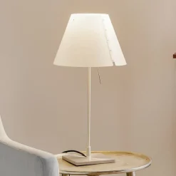 Luceplan Costanzina bordlampe alu, hvit