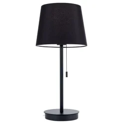 Ludwig bordlampe med USB-port svart
