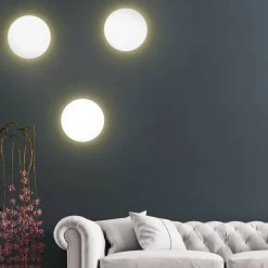 Lunia New vegglampe, hvit, Ø 30 cm