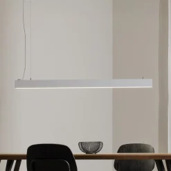 Luxe hengelampe, hvit, lengde 112,5 cm, metall, 4000 K