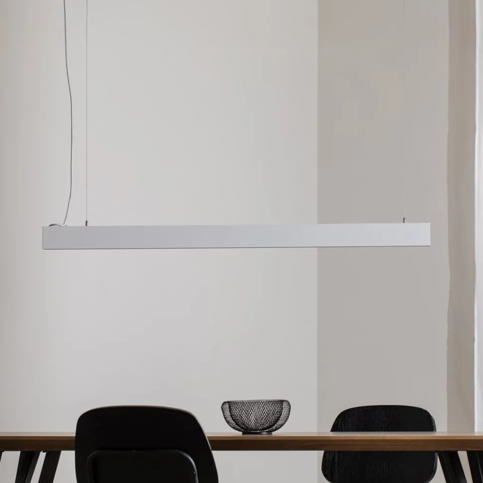 Luxe hengelampe, hvit, lengde 112,5 cm, metall, 4000 K