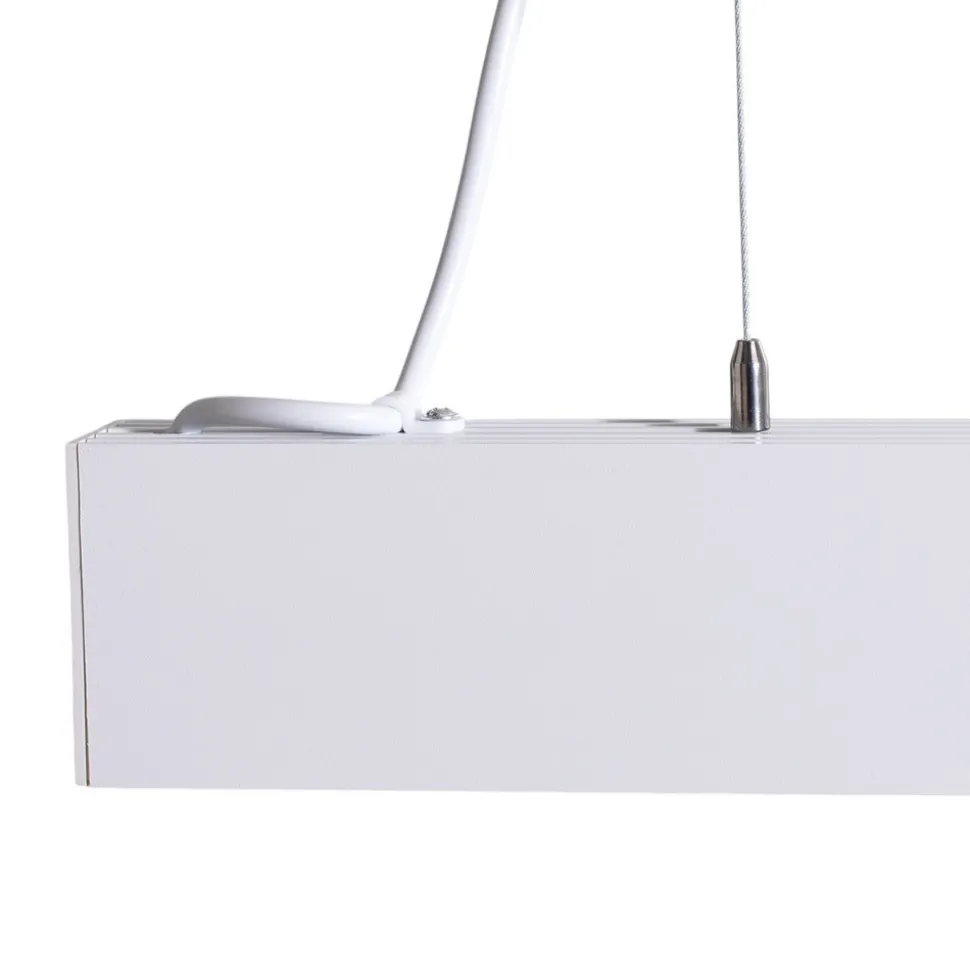 Luxe hengelampe, hvit, lengde 112,5 cm, metall, 4000 K