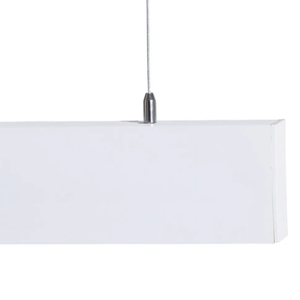 Luxe hengelampe, hvit, lengde 112,5 cm, metall, 4000 K