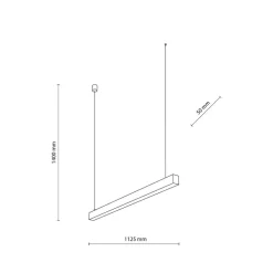 Luxe hengelampe, svart Lengde 112,5 cm Metall 4 000 K