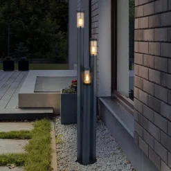 Lyktestolpe Boston, 3 lyskilder, antrasitt