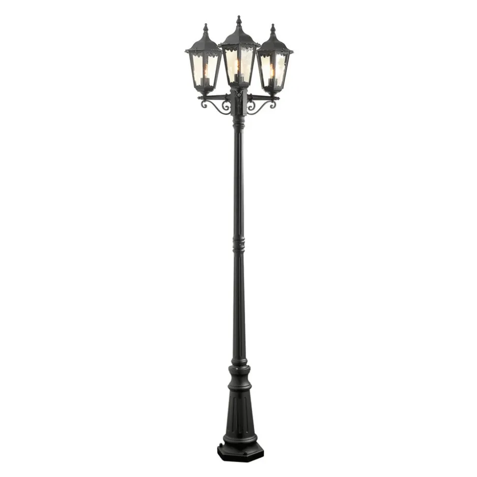 Lyktestolpe Firenze, 3-lyskilder, svart