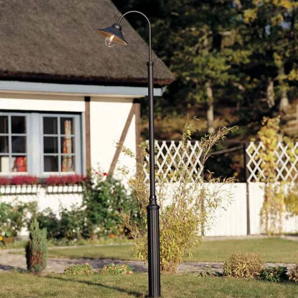 Lyktestolpe Vega, matt svart, 1 lyskilde, 247 cm