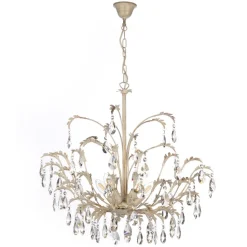 Lysekrone Cesta, 5 lyskilder med krystaller