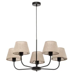 Lysekrone Chicago, lin skjerm med 5 lyskilder