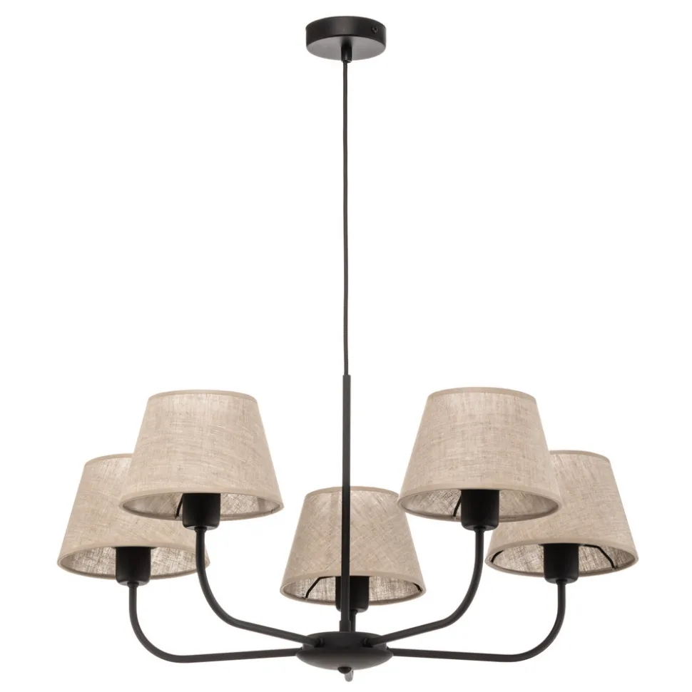 Lysekrone Chicago, lin skjerm med 5 lyskilder